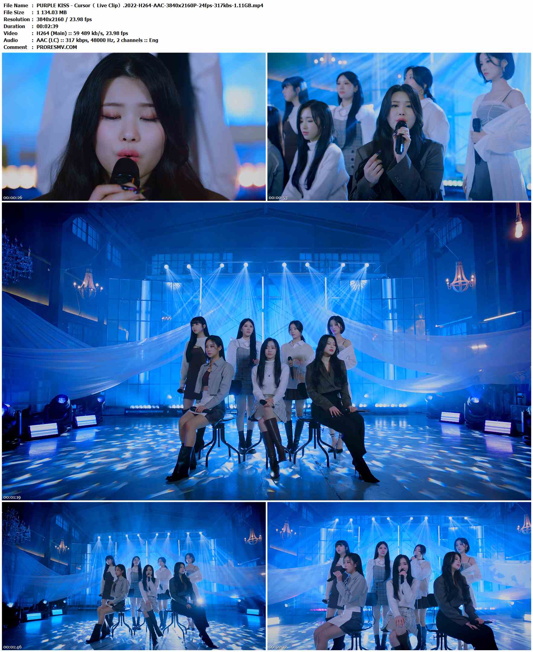 PURPLE KISS - Cursor（ Live Clip）.2022-H264-AAC-3840x2160P-24fps-317kbs-1.11GB官方MV_高清MV